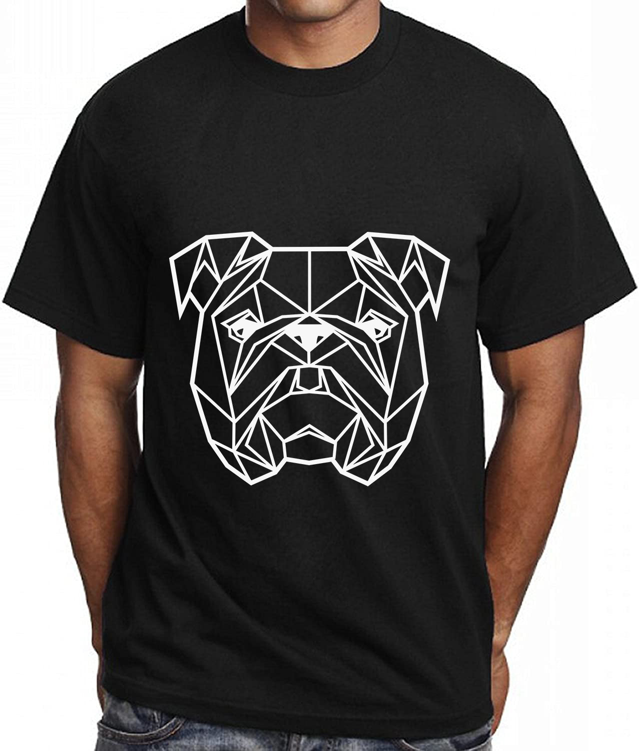 Bull Dog Geometric Art Metal Laser Cut files