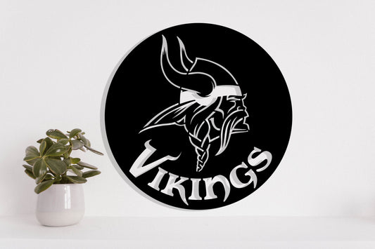 Minnesota Vikings Badge Shield Laser Cut files svg dxf ai eps png jpg pdf