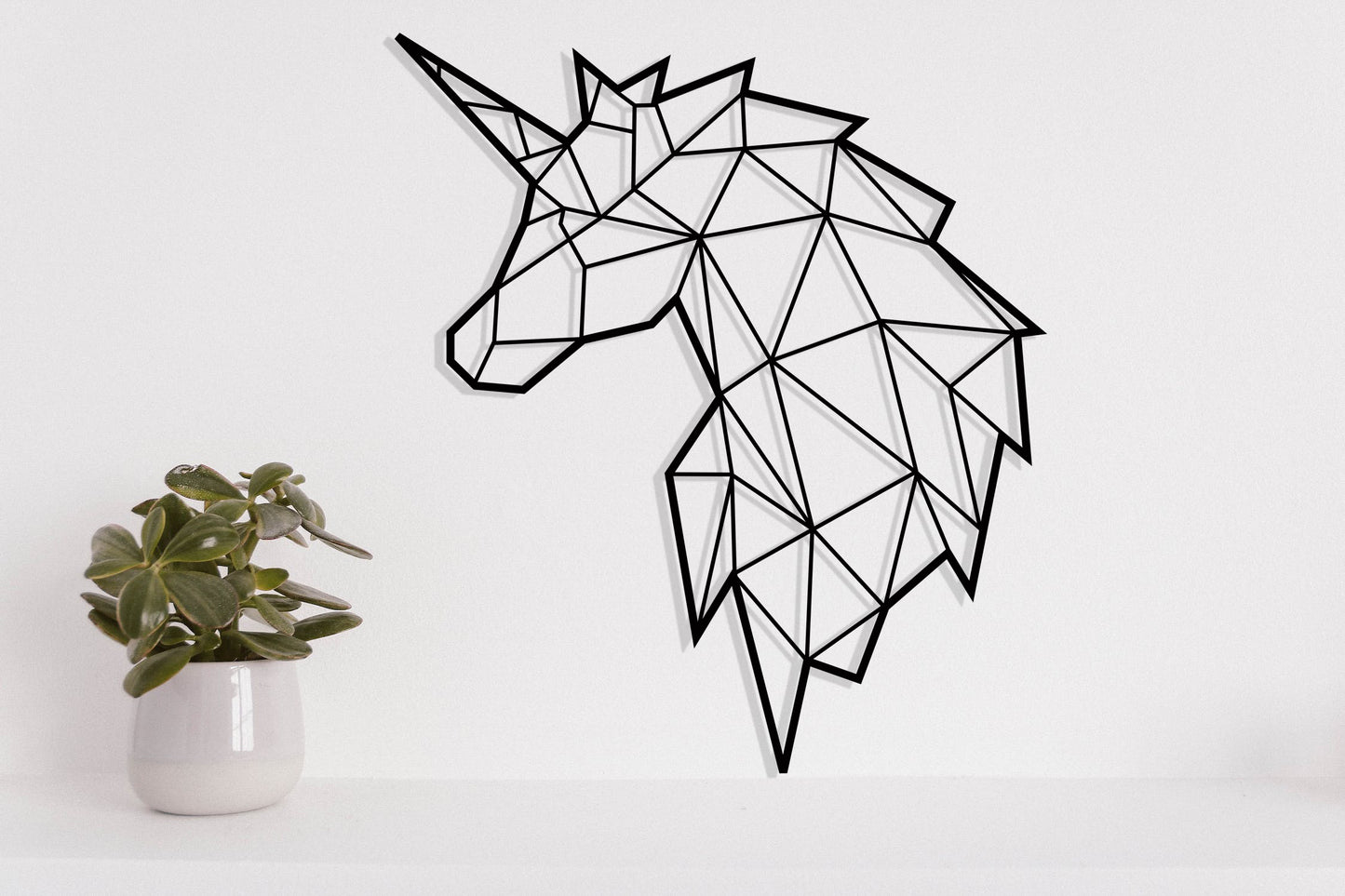 Unicorn Geometric Art Metal Laser Cut files