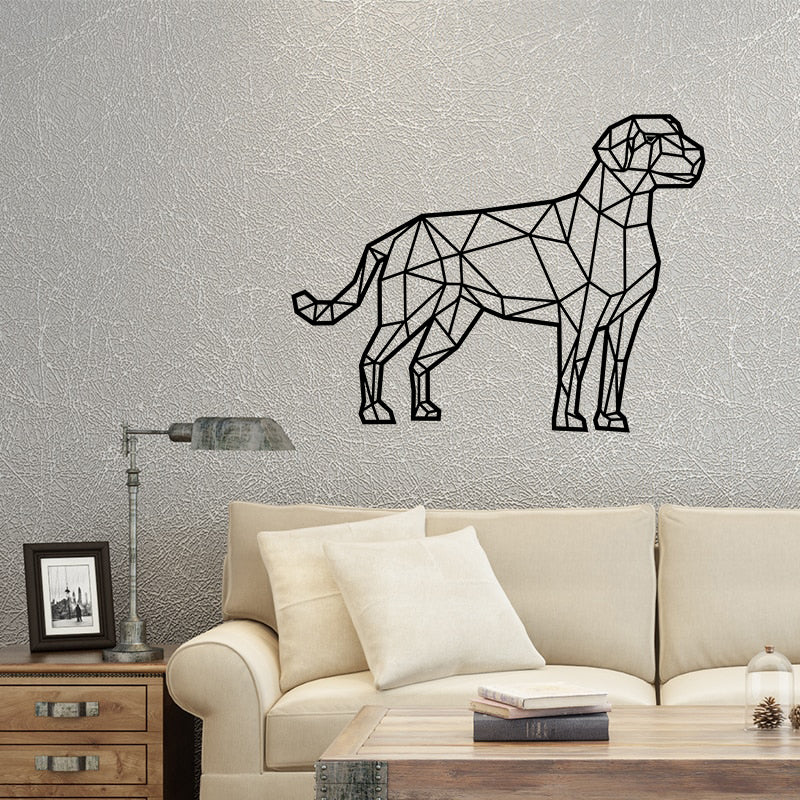 Dog Geometric Art Metal Laser Cut files