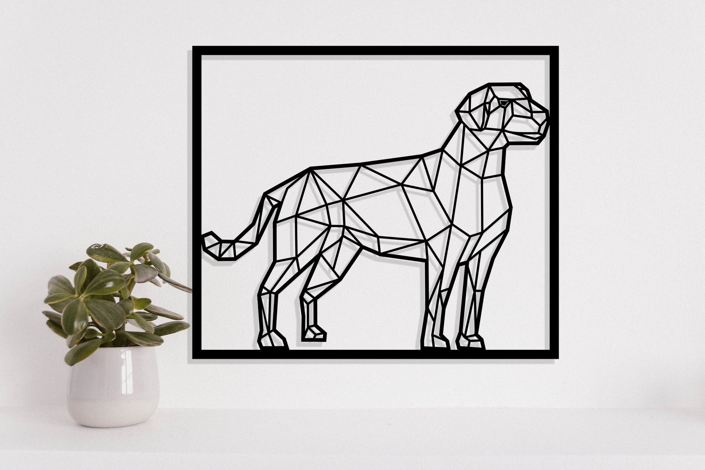 Dog Geometric Art Metal Laser Cut files