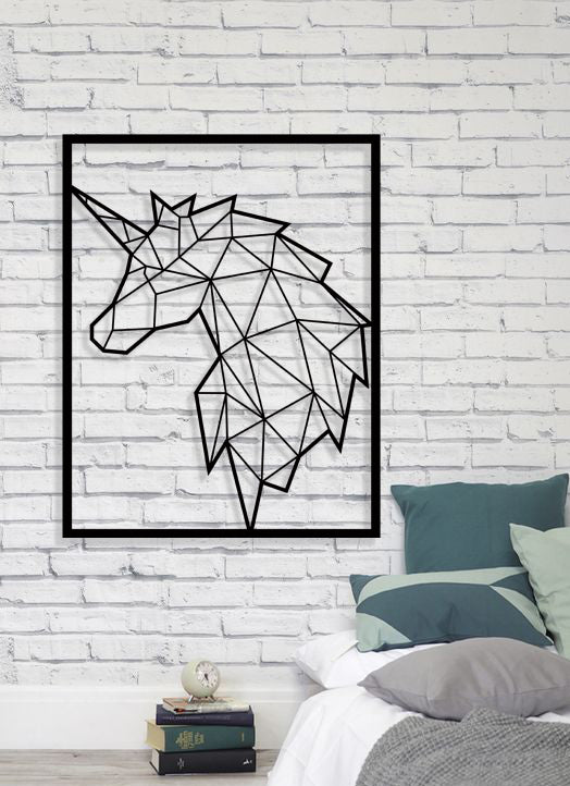 Unicorn Geometric Art Metal Laser Cut files