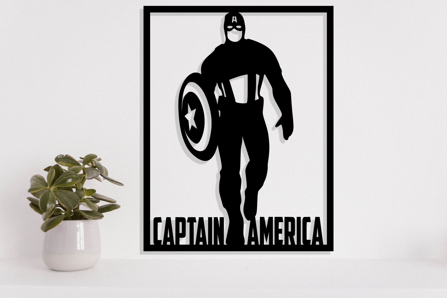 Marvel Captain America Metal Laser Cut files svg dxf ai png jpg eps pdf