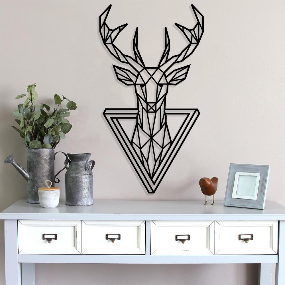 Deer Head Geometric Art Metal Laser Cut file