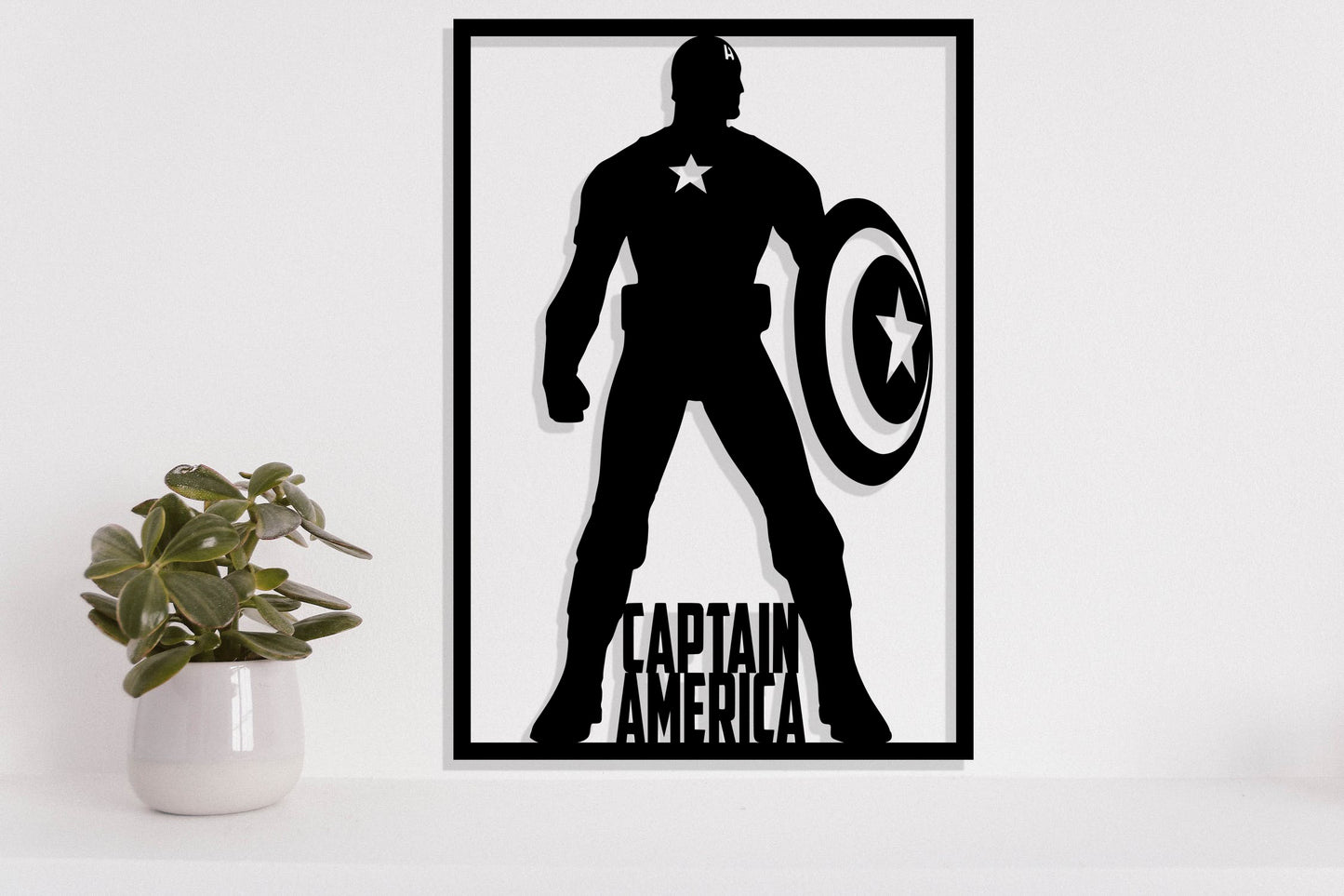 Marvel super hero Captain America Metal Laser Cut files svg dxf ai png jpg eps pdf