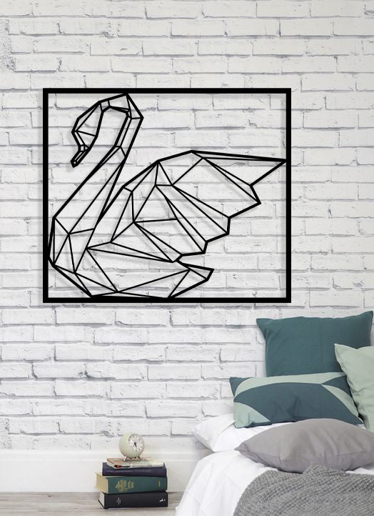 Swan Geometric Art Metal Laser Cut files