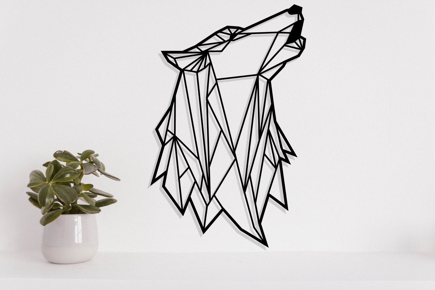 Wolf Geometric Art Metal Laser Cut files