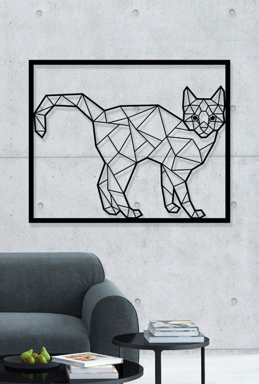 Cat Geometric Art Metal Laser Cut files