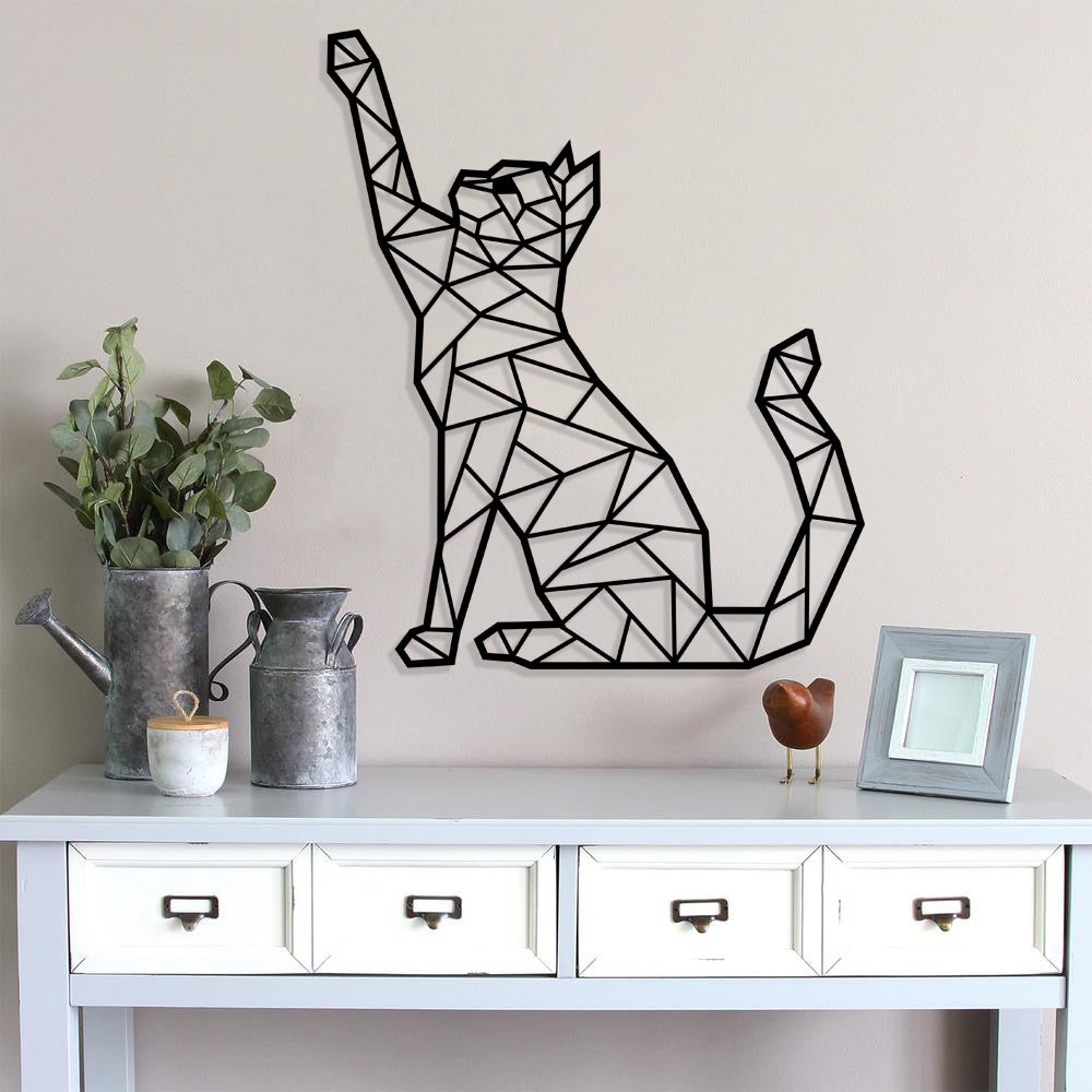 Cat Geometric Art Metal Laser Cut file