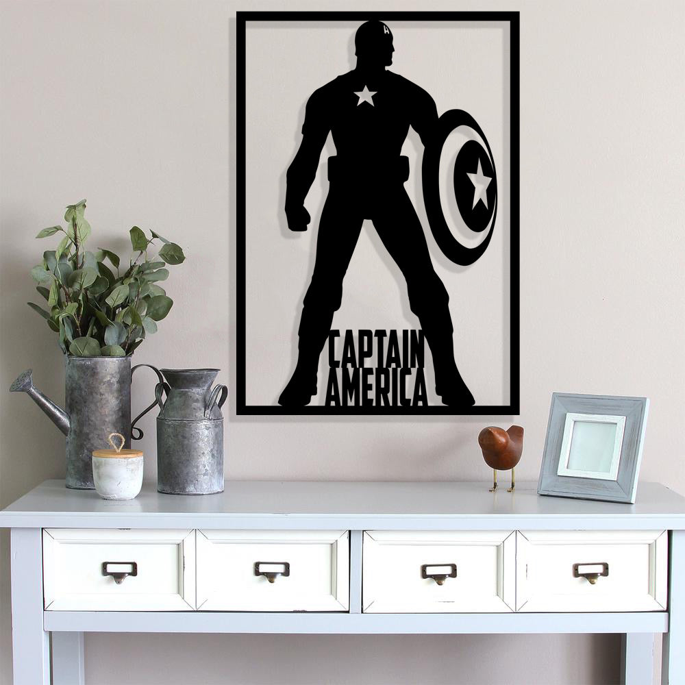 Marvel super hero Captain America Metal Laser Cut files svg dxf ai png jpg eps pdf