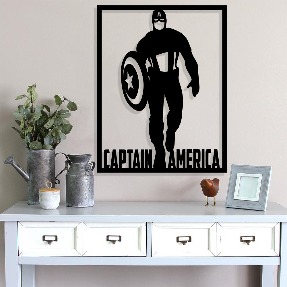 Marvel Captain America Metal Laser Cut files svg dxf ai png jpg eps pdf