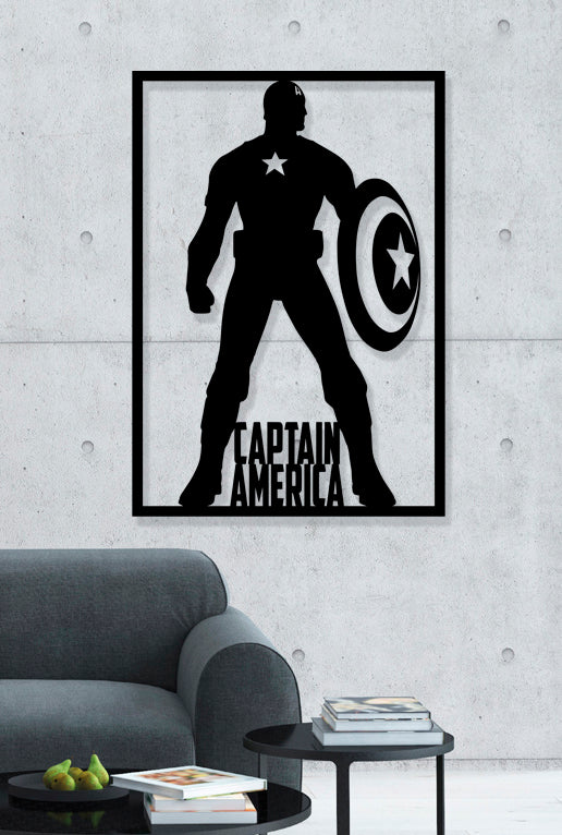 Marvel super hero Captain America Metal Laser Cut files svg dxf ai png jpg eps pdf