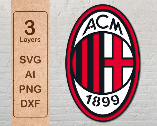 AC Milan FC Layered Laser Cut files