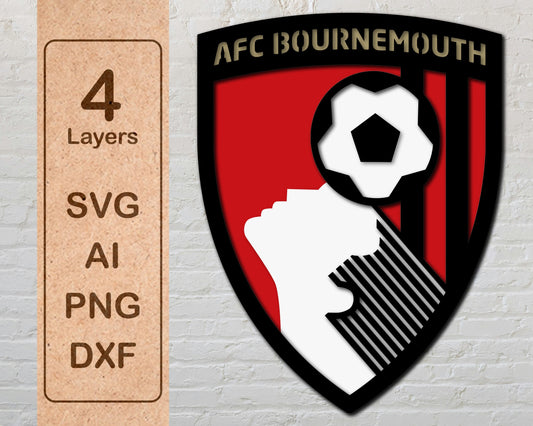 AFC Bournemouth FC Layered Laser Cut files