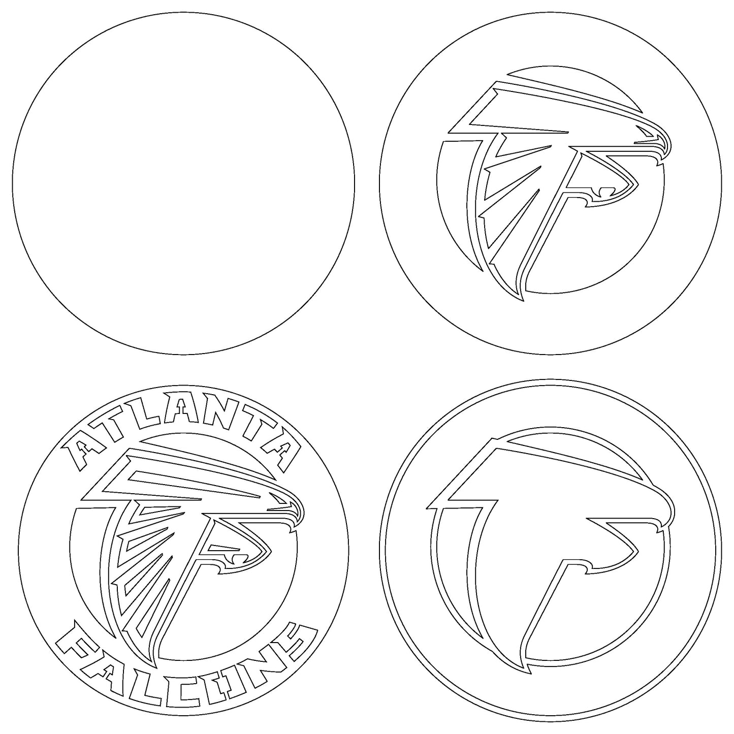 Atlanta Falcons Multi Layered Laser Cut files svg dxf ai png