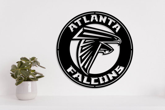 Atlanta Falcons Badge Shield Laser Cut files svg dxf ai eps png jpg pdf