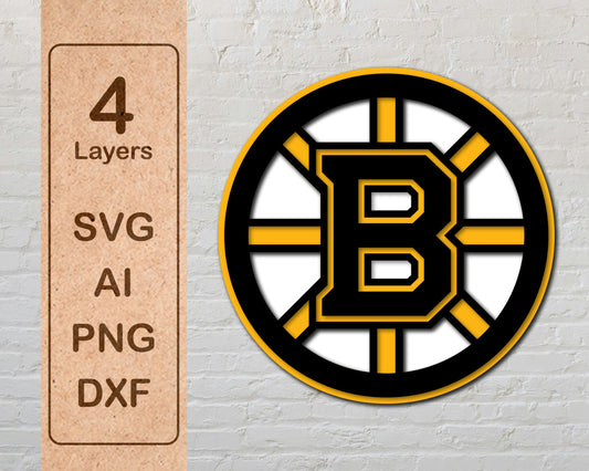 Boston Bruins Layered Laser Cut files