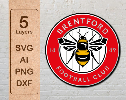 Brentford FC Layered Laser Cut files