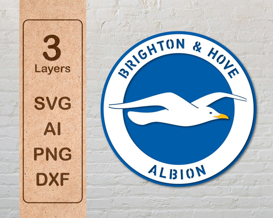 Brighton FC Layered Laser Cut files