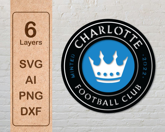 Charlotte FC Layered Laser Cut files