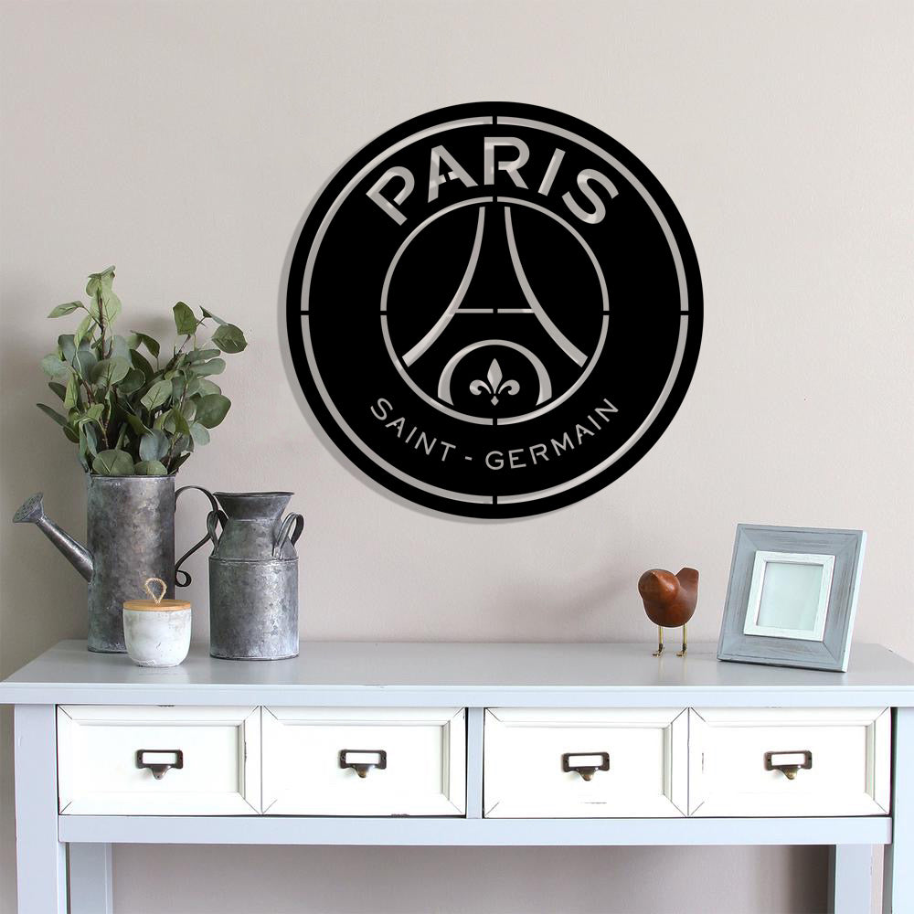 PSG FC Badge Shield Metal Laser Cut files svg dxf png jpg pdf ai eps