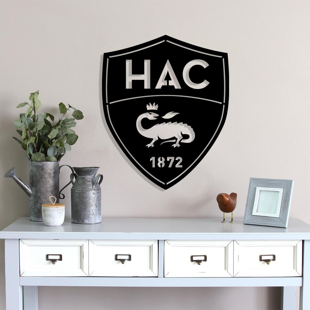 Le Havre FC Badge Shield Metal Laser Cut files svg dxf png jpg pdf ai eps