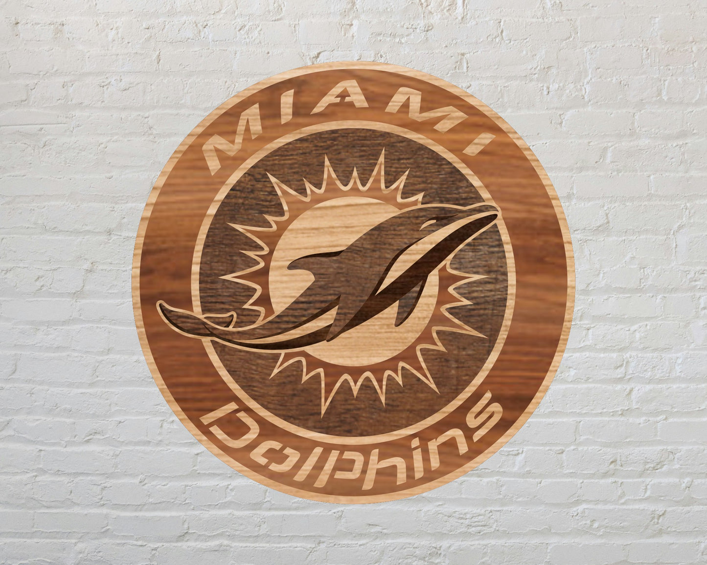 Miami Dolphins Multi Layered Laser Cut files svg dxf ai png