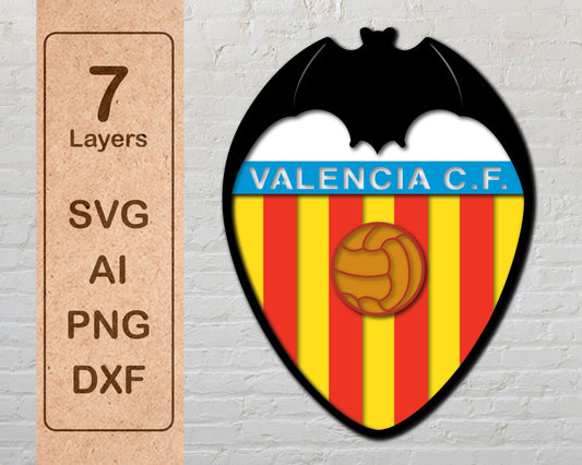 Valencia FC Layered Laser Cut files