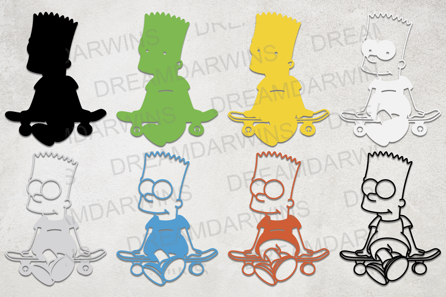 Bart Simpson Layered Laser Cut files