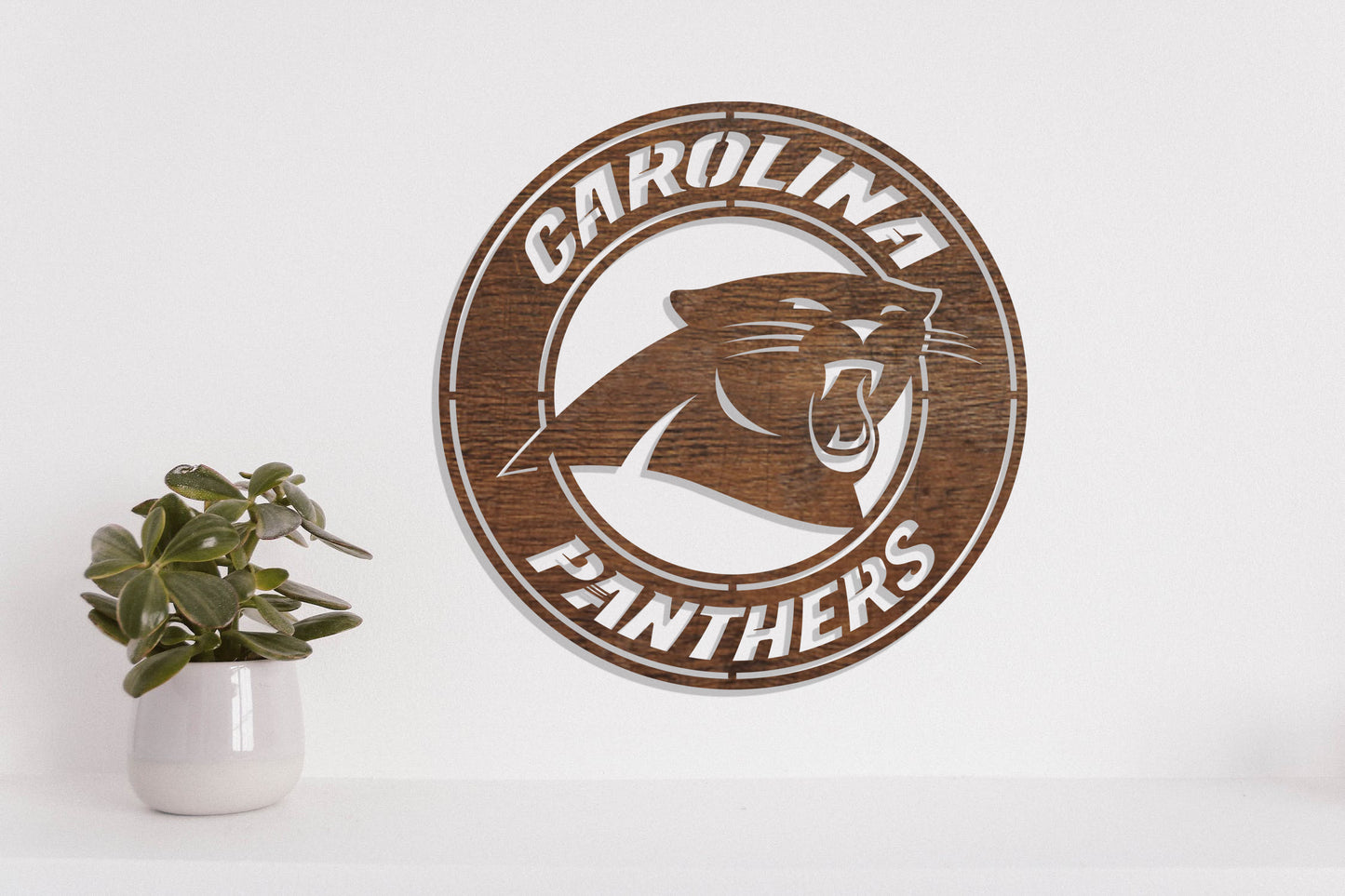 Carolina Panthers Badge Shield Laser Cut files svg dxf ai eps png jpg pdf