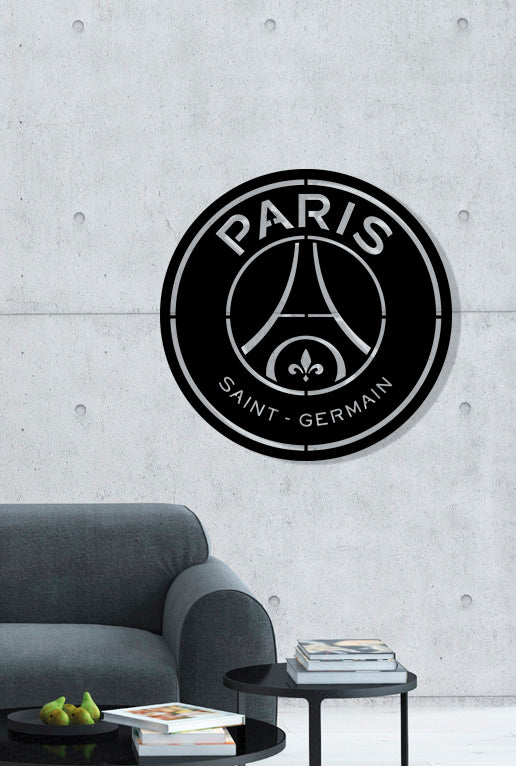 PSG FC Badge Shield Metal Laser Cut files svg dxf png jpg pdf ai eps