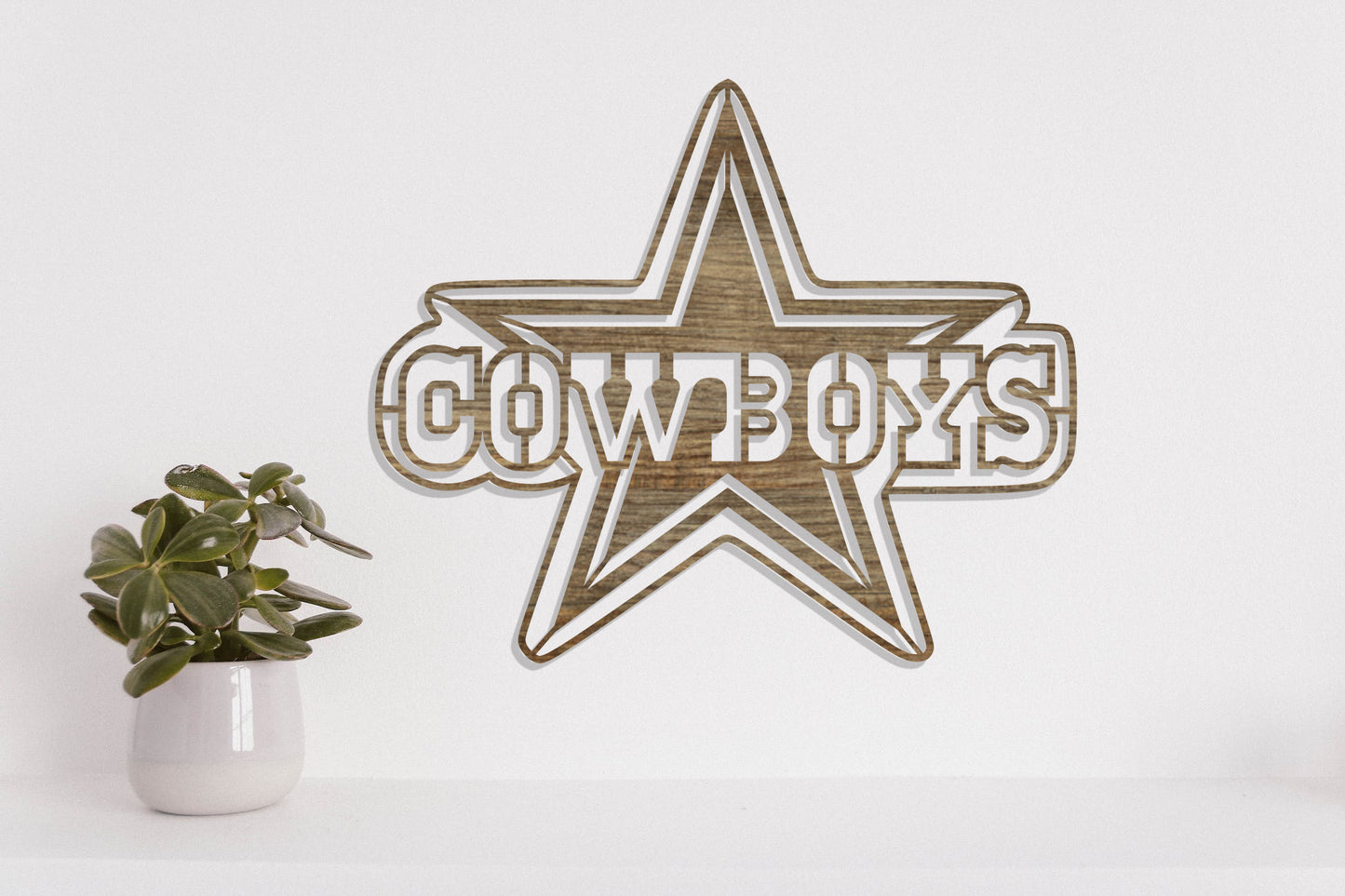 Dallas Cowboys Badge Shield Laser Cut file svg dxf ai eps png jpg pdf