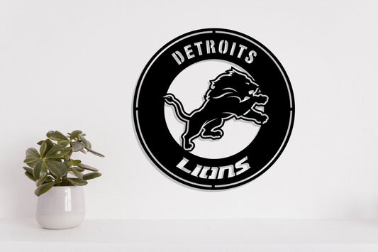 Detroit Lions Badge Shield Laser Cut files svg dxf ai eps png jpg pdf