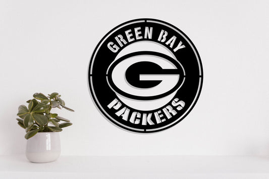 Green Bay Packers Badge Shield Laser Cut files svg dxf ai eps png jpg pdf