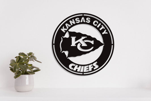 Kansas City Chiefs Badge Shield Laser Cut files svg dxf ai eps png jpg pdf