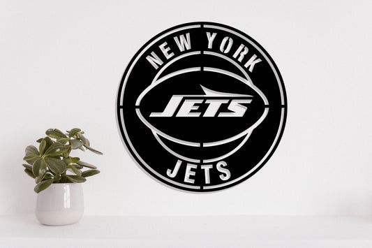 New York Jets Badge Shield Laser Cut files svg dxf ai eps png jpg pdf