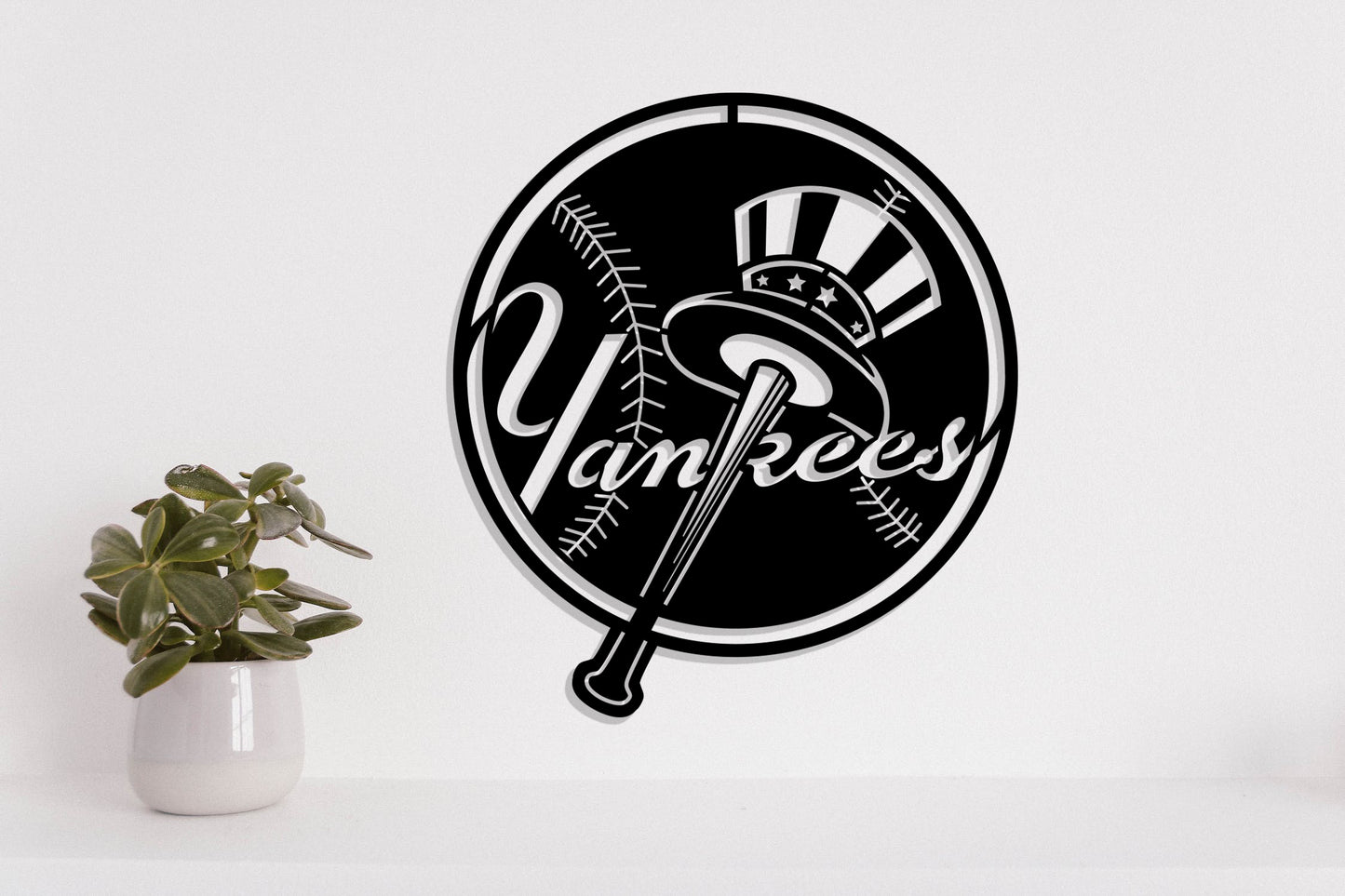 New York Yankees Batch Shield Metal Laser Cut file svg dxf ai png jpg pdf eps