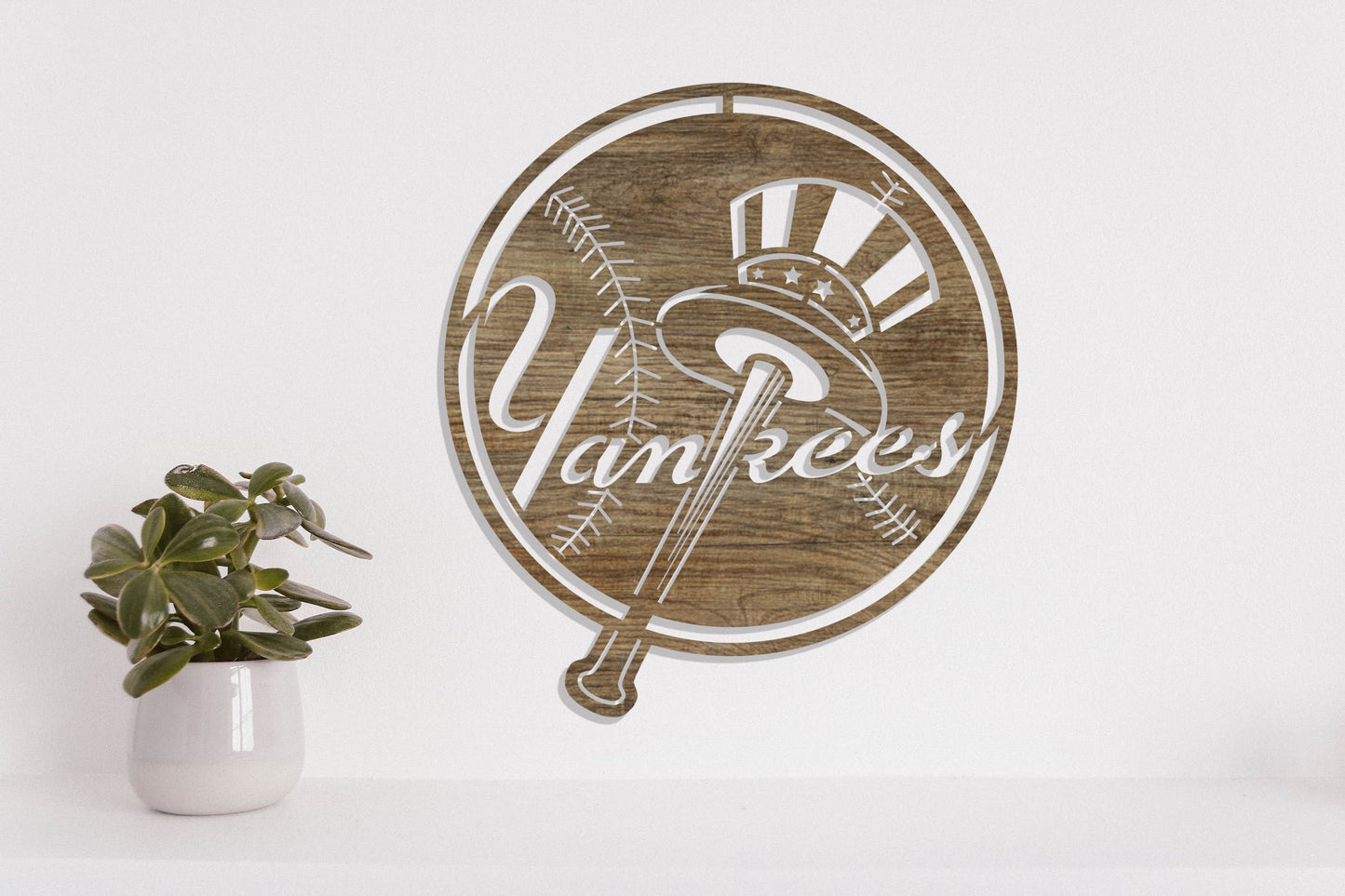 New York Yankees Batch Shield Metal Laser Cut file svg dxf ai png jpg pdf eps