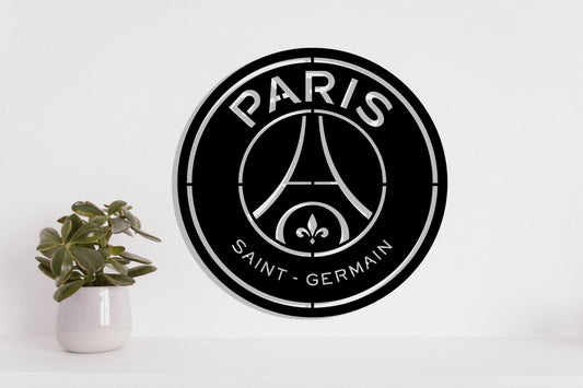 PSG FC Badge Shield Metal Laser Cut files svg dxf png jpg pdf ai eps