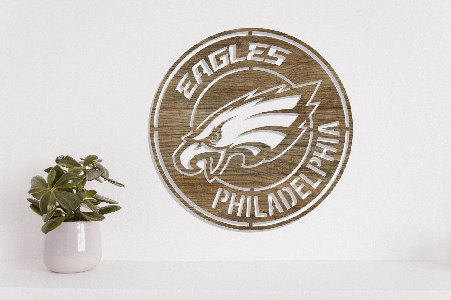 Philadelphia Eagles Badge Shield Laser Cut files svg dxf ai eps png jpg pdf