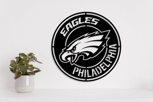 Philadelphia Eagles Badge Shield Laser Cut files svg dxf ai eps png jpg pdf