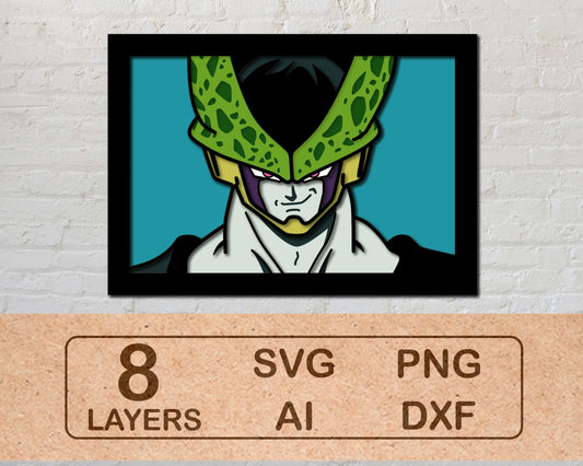 Cell Dragon Ball Multilayer Laser Cut files