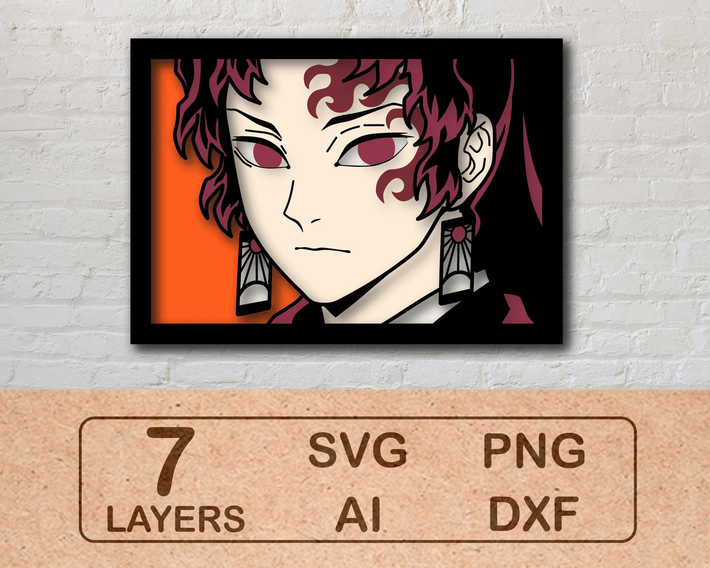 Yoriichi Demon Slayer Multilayer Laser Cut files