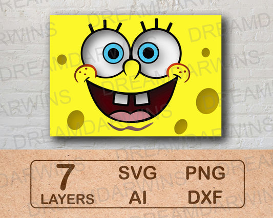 Spongebob Squarepants Multilayer Laser Cut files