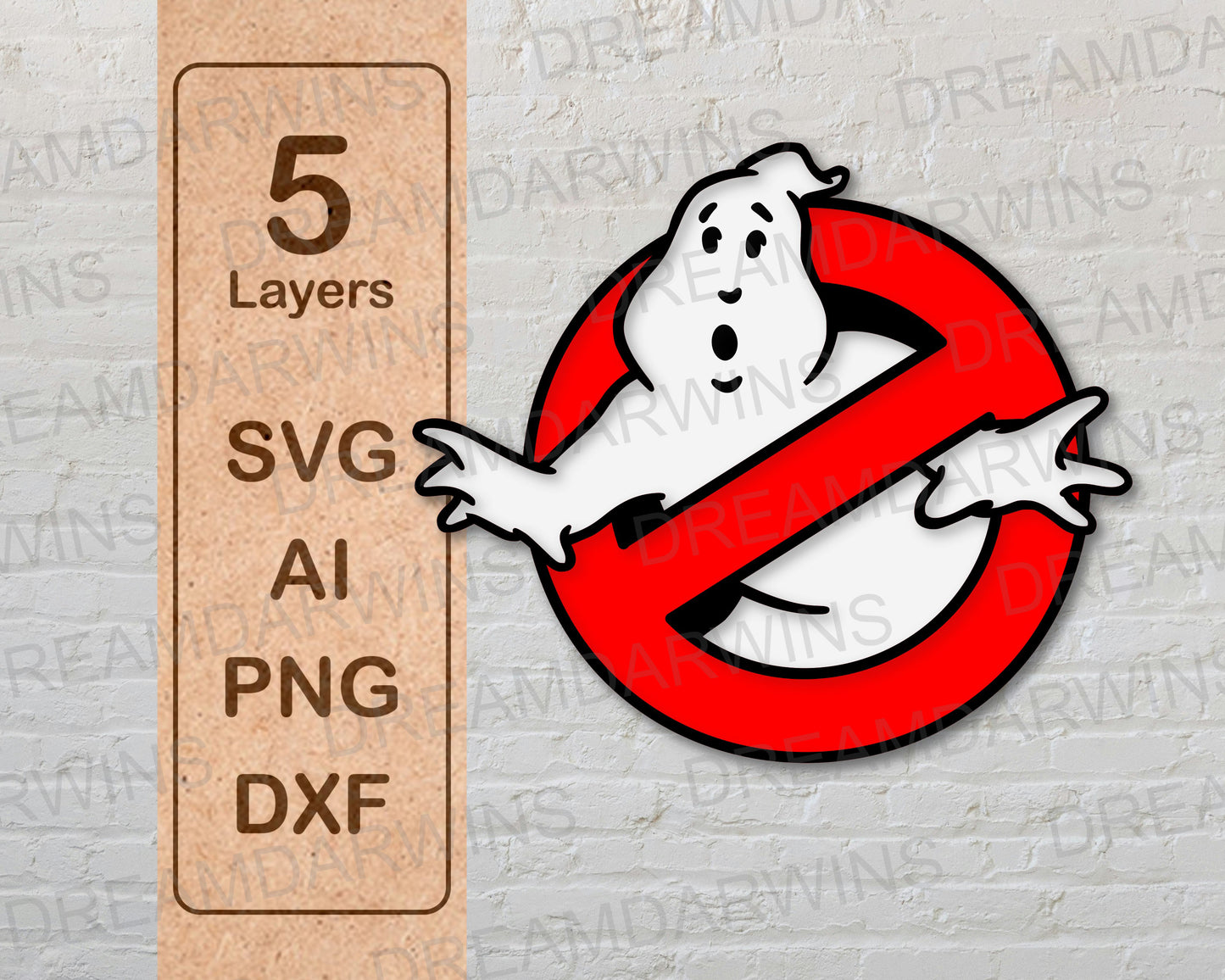 Ghostbuster Logo Multilayer Laser Cut files